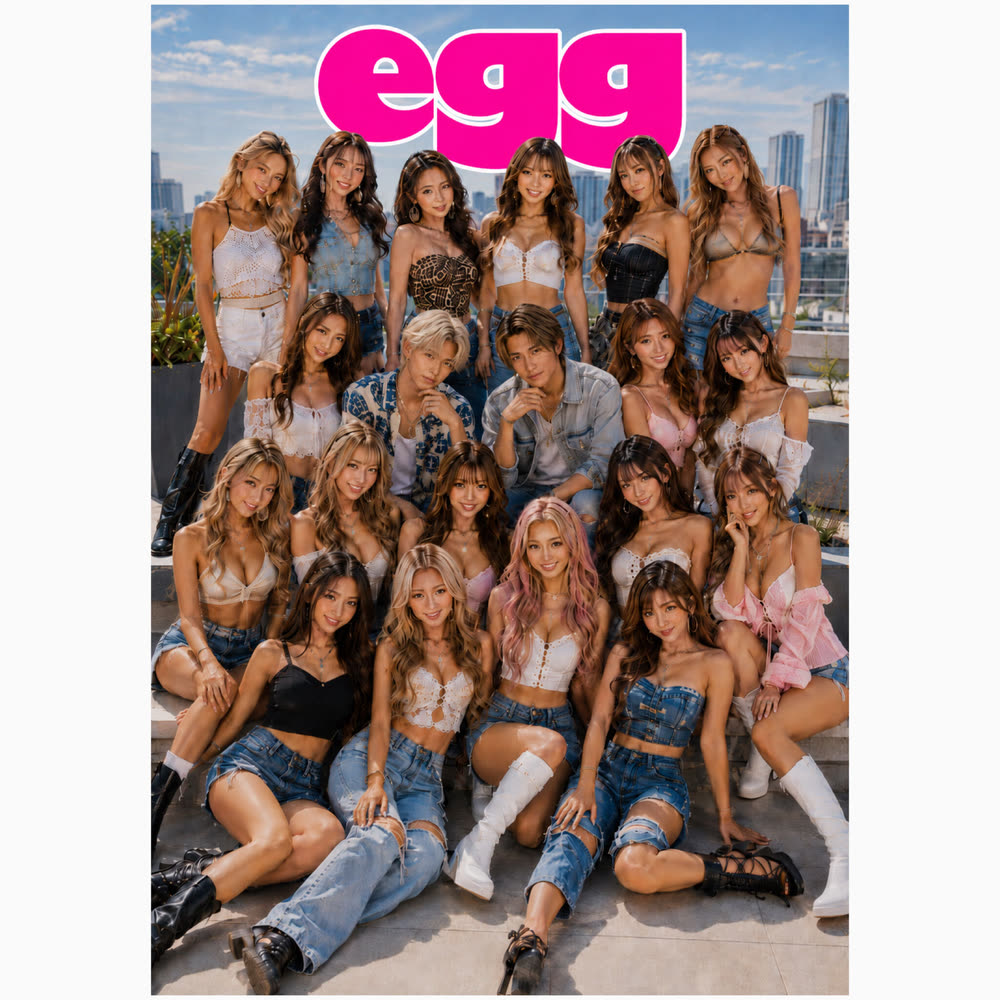 egg専属モデル集合ポスター